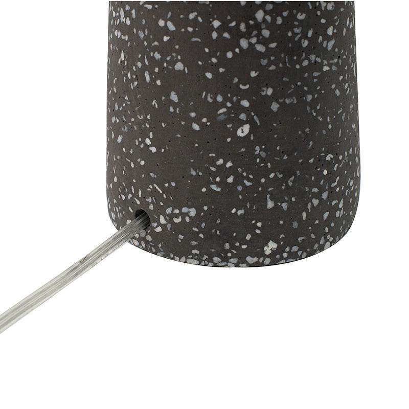 Modern Stone Cone Table Lamp With Beige Drum Shade - Sleep Galleria