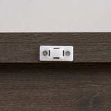 Modern Tall Glass Storage Cabinet With Drawer - Omega Lifestyles