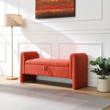 Modern Teddy Fabric Upholstered Storage Bench Seat - Sleep Galleria