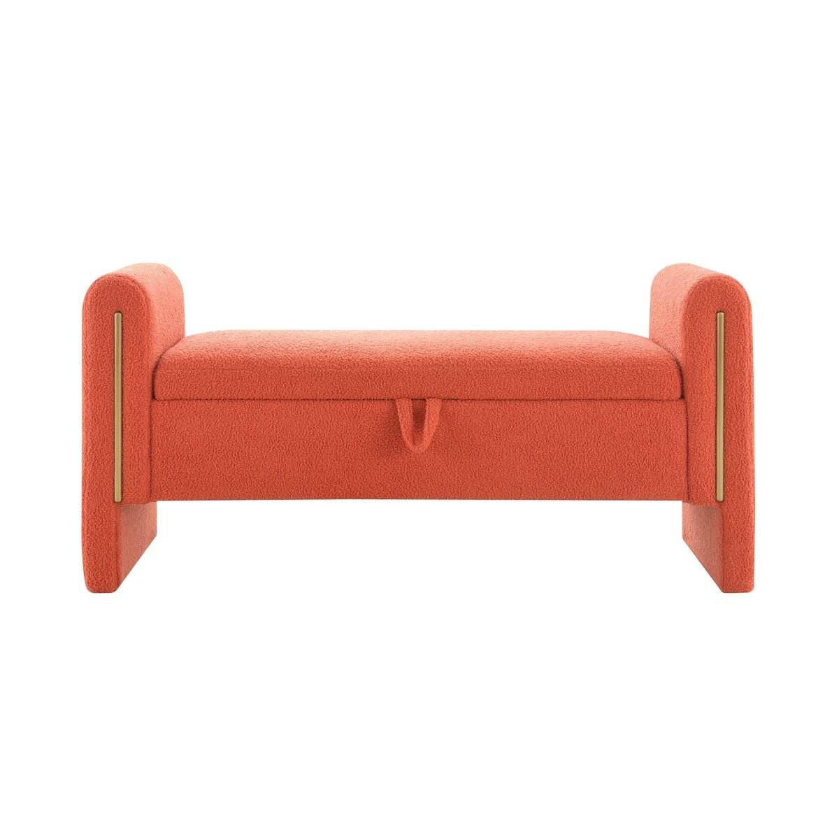 Modern Teddy Fabric Upholstered Storage Bench Seat - Sleep Galleria