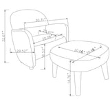 Modern Upholstered Fabric Lazy Chair With Ottoman - Omega Lifestyles