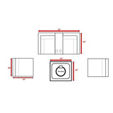 Modern Wicker Patio Sectional Seating Group With Fire Pit - Serenova - Omega Lifestyles