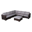 Modern Wicker Reversible Patio Sectional Sofa With Cushions - Serenova - Omega Lifestyles