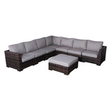 Modern Wicker Reversible Patio Sectional Sofa With Cushions - Serenova - Omega Lifestyles