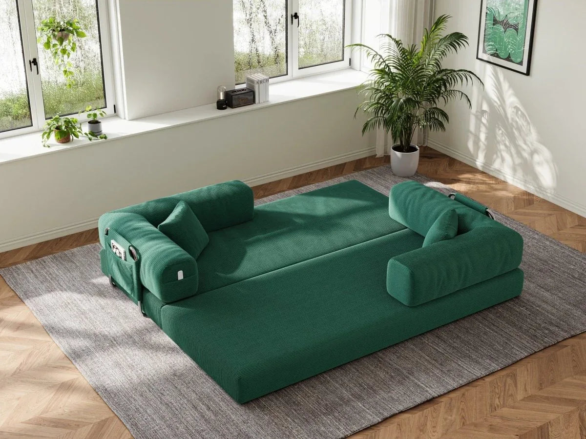 Modular 4-Seat Folding Foam Sofa Bed - Omega Lifestyles