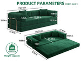 Modular 4-Seat Folding Foam Sofa Bed - Omega Lifestyles
