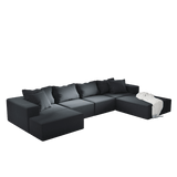 Modular Chenille Upholstered 6-Seat Sectional Sofa Set - Sleep Galleria