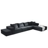 Modular Chenille Upholstered 6-Seat Sectional Sofa Set - Sleep Galleria
