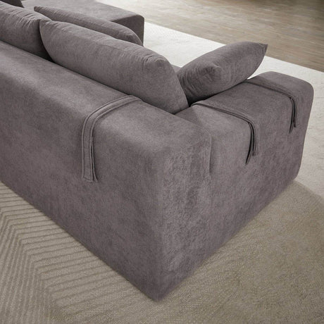 Modular Chenille Upholstered Convertible Sectional Sofa Set - Sleep Galleria