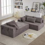 Modular Chenille Upholstered Convertible Sectional Sofa Set - Sleep Galleria