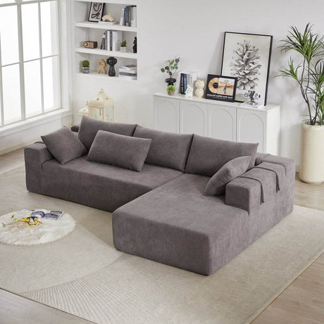 Modular Chenille Upholstered Convertible Sectional Sofa Set - Sleep Galleria