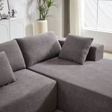Modular Chenille Upholstered Convertible Sectional Sofa Set - Sleep Galleria