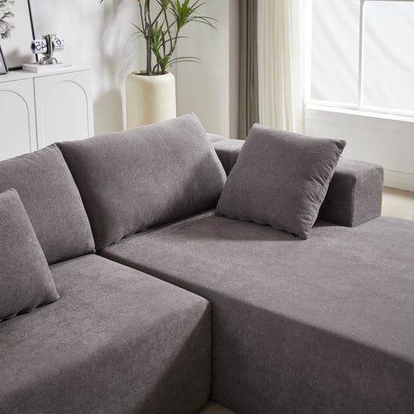 Modular Chenille Upholstered Convertible Sectional Sofa Set - Sleep Galleria