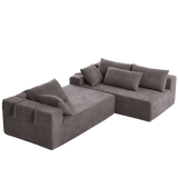 Modular Chenille Upholstered Convertible Sectional Sofa Set - Sleep Galleria