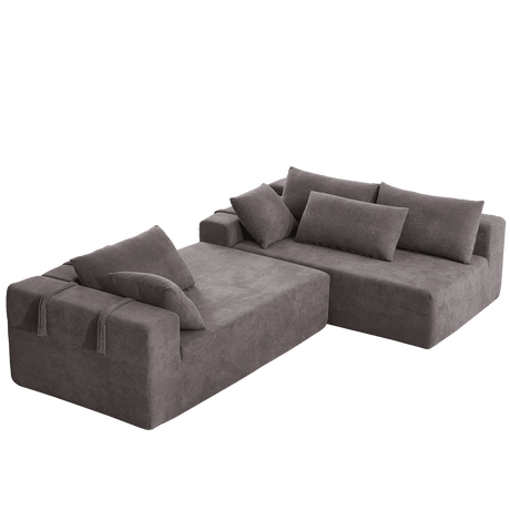 Modular Chenille Upholstered Convertible Sectional Sofa Set - Sleep Galleria
