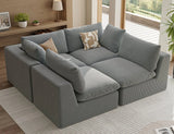 Modular Oversized 4-Seater Corduroy Sectional Sofa - Omega Lifestyles