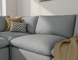 Modular Oversized 4-Seater Corduroy Sectional Sofa - Omega Lifestyles