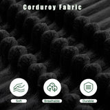 Modular U-Shaped 6-Seat Corduroy Sofa With Console - Omega Lifestyles