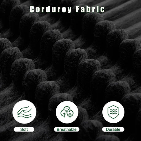 Modular U-Shaped 6-Seat Corduroy Sofa With Console - Omega Lifestyles