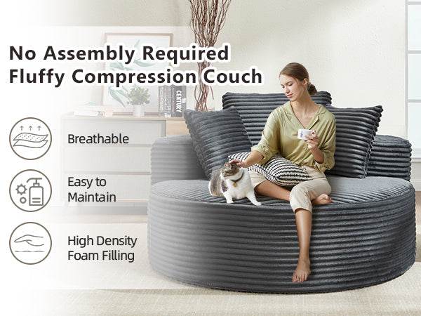Multi - Functional Memory Foam Velvet Sectional Sofa Bed - Serenova - Omega Lifestyles