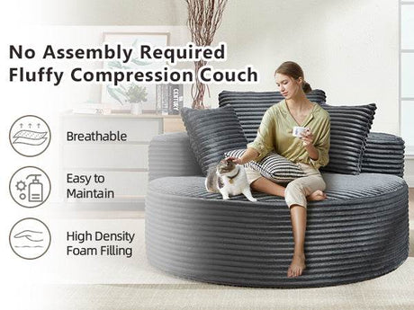 Multi - Functional Memory Foam Velvet Sectional Sofa Bed - Serenova - Omega Lifestyles