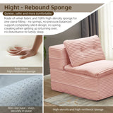 Multi Functional Plush Corduroy Sectional Sofa Bed - Omega Lifestyles