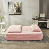 Multi Functional Plush Corduroy Sectional Sofa Bed - Omega Lifestyles