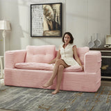 Multi Functional Plush Corduroy Sectional Sofa Bed - Omega Lifestyles