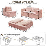 Multi Functional Plush Corduroy Sectional Sofa Bed - Omega Lifestyles