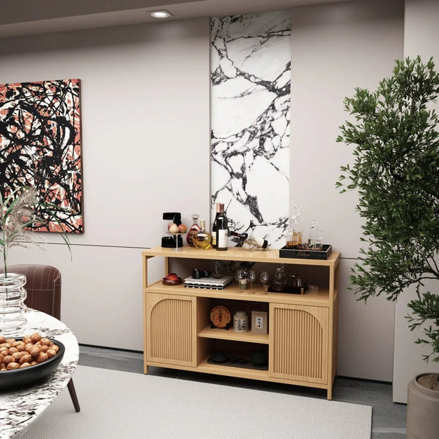 Natural Bamboo Bathroom Storage Sideboard Cabinet - Omega Lifestyles