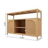 Natural Bamboo Bathroom Storage Sideboard Cabinet - Omega Lifestyles