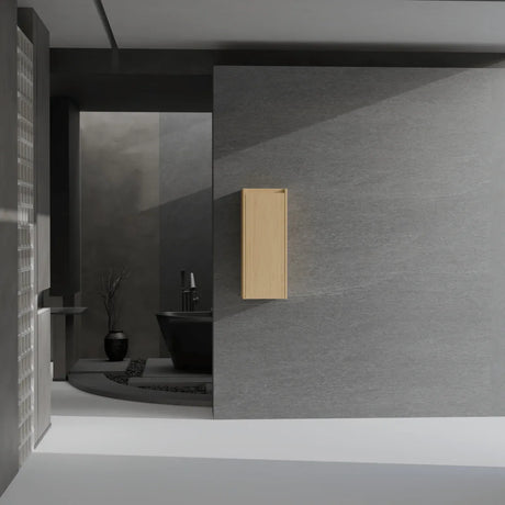 Natural Bamboo Large Capacity Floating Side Cabinet - Omega Lifestyles