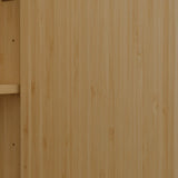 Natural Bamboo Large Capacity Floating Side Cabinet - Omega Lifestyles