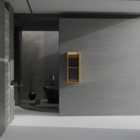 Natural Bamboo Large Capacity Floating Side Cabinet - Omega Lifestyles