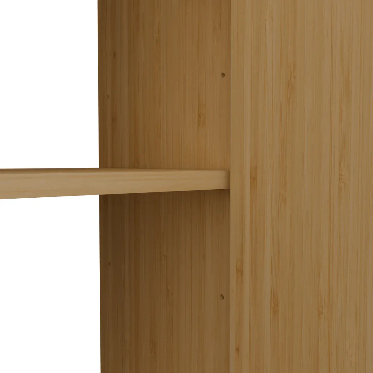 Natural Bamboo Large Capacity Floating Side Cabinet - Omega Lifestyles