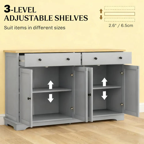 Nordic Style Buffet Cabinet Sideboard With Storage Drawers - Omega Lifestyles