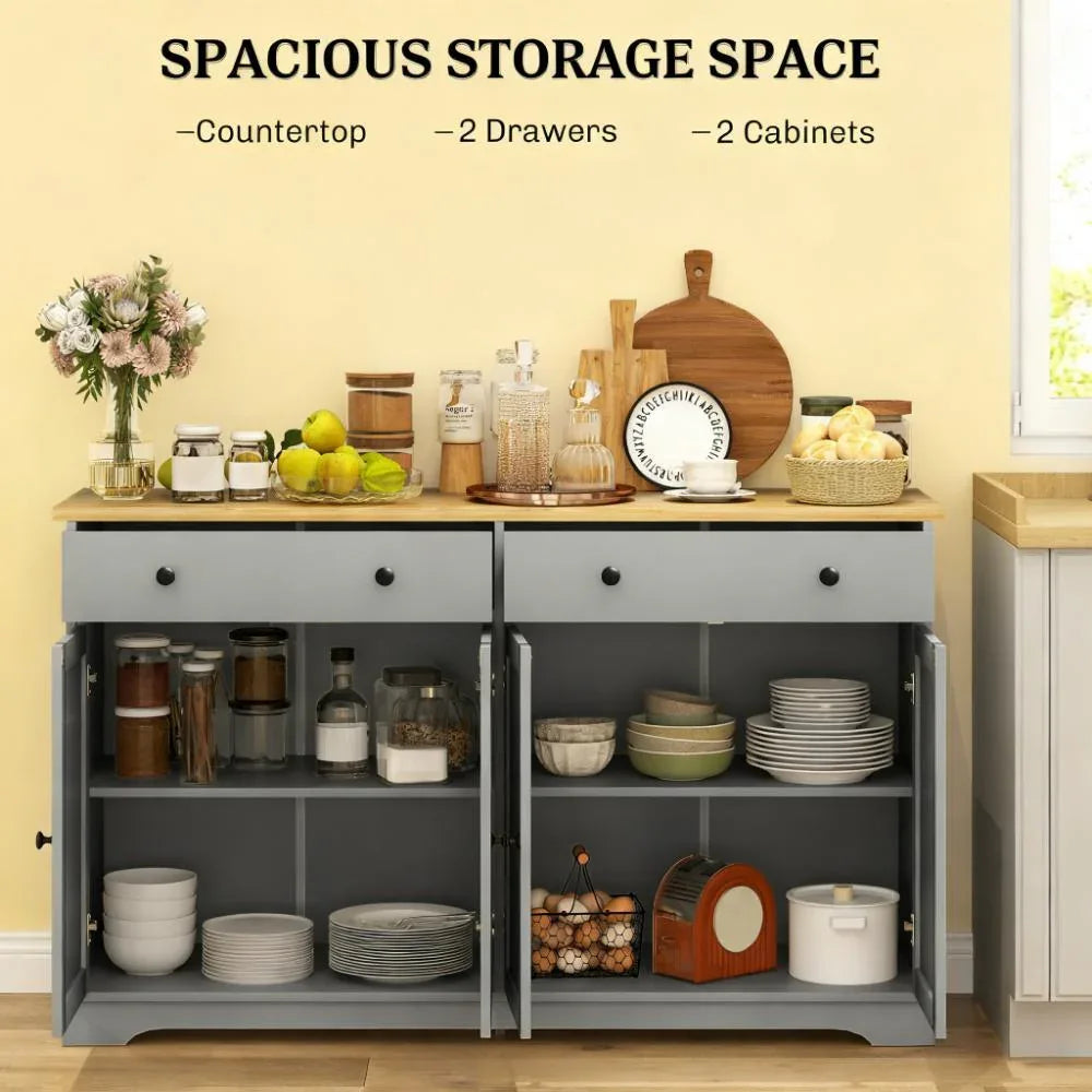 Nordic Style Buffet Cabinet Sideboard With Storage Drawers - Omega Lifestyles