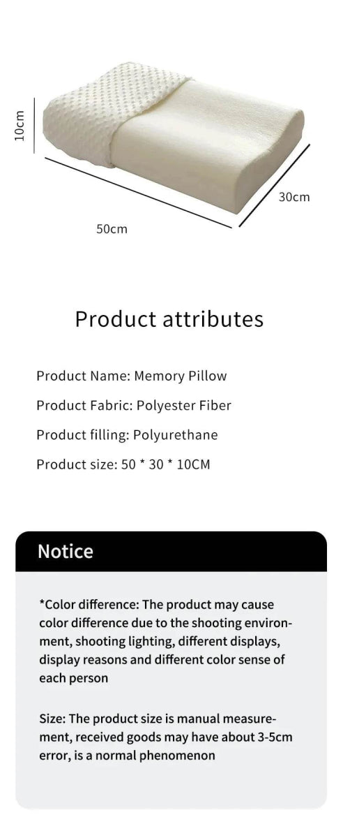Orthopedic Contour Memory Foam Pillow For Neck Pain - Sleep Galleria