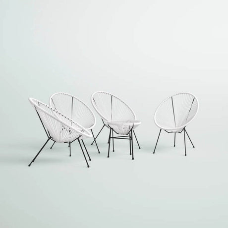 Outdoor 4 - Person Aluminium Powder - Coated Steel Conversation Set - Serenova - Omega Lifestyles