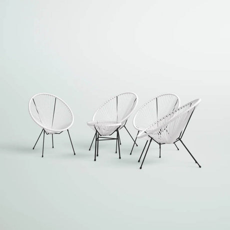 Outdoor 4 - Person Aluminium Powder - Coated Steel Conversation Set - Serenova - Omega Lifestyles