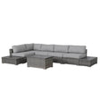 Outdoor 4 - Person Weather - Resistant Rattan Wicker Sectional Set - Serenova - Omega Lifestyles