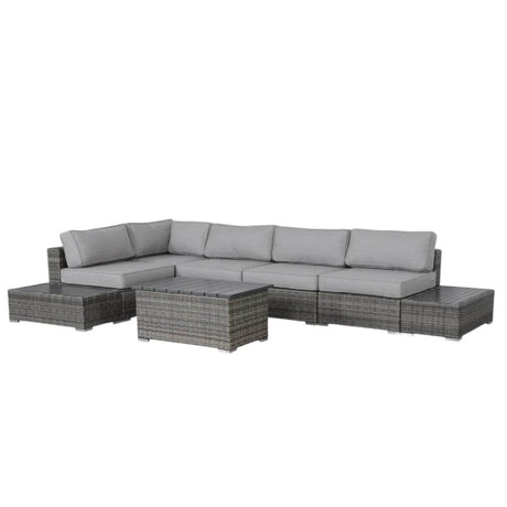 Outdoor 4 - Person Weather - Resistant Rattan Wicker Sectional Set - Serenova - Omega Lifestyles