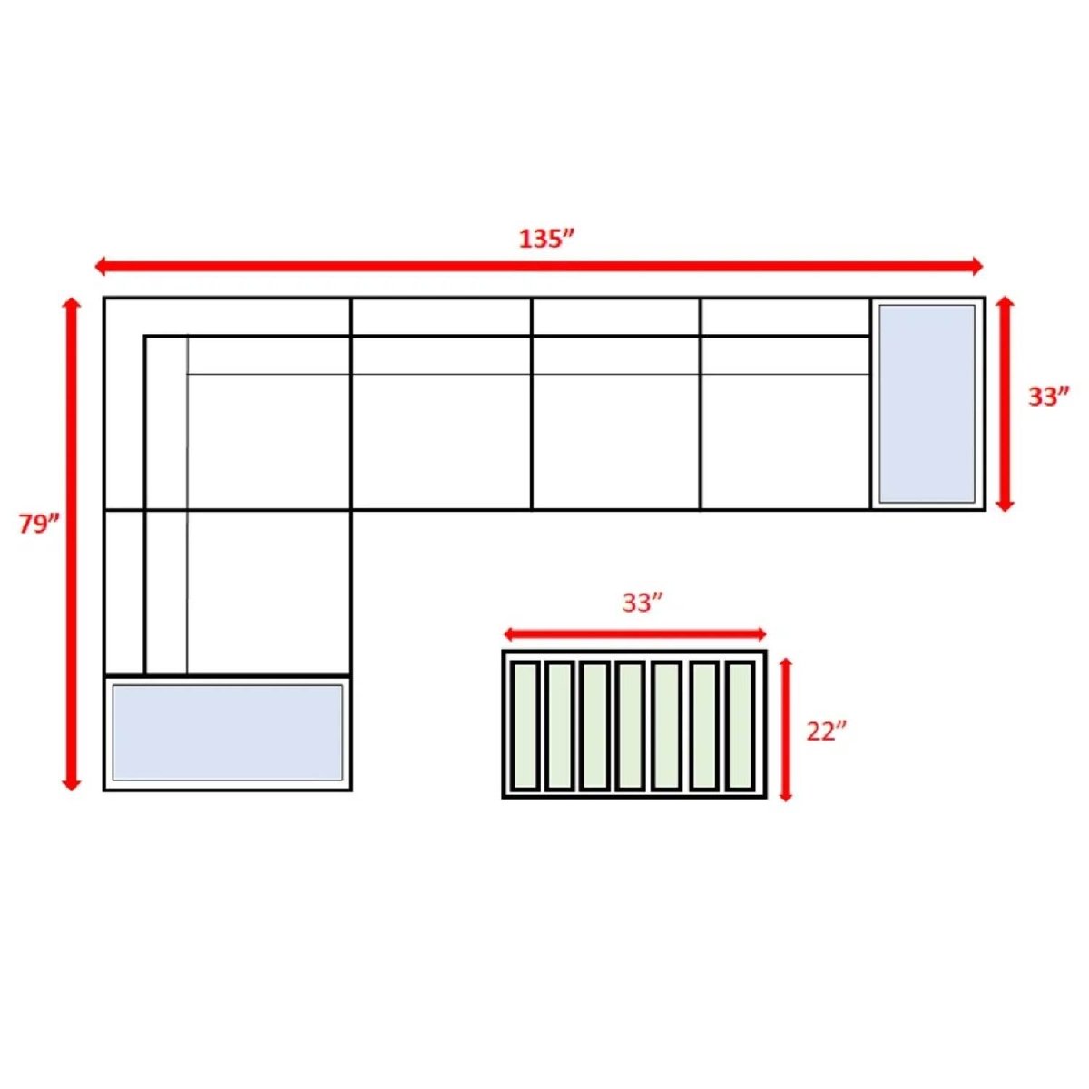 Outdoor 4 - Person Weather - Resistant Rattan Wicker Sectional Set - Serenova - Omega Lifestyles