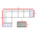 Outdoor 4 - Person Weather - Resistant Rattan Wicker Sectional Set - Serenova - Omega Lifestyles