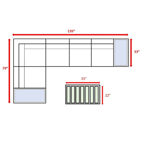 Outdoor 4 - Person Weather - Resistant Rattan Wicker Sectional Set - Serenova - Omega Lifestyles
