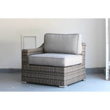 Outdoor Grey Wicker Loveseat With Plush Olefin Cushions - Serenova - Omega Lifestyles