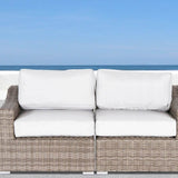 Outdoor Grey Wicker Loveseat With Plush Olefin Cushions - Serenova - Omega Lifestyles