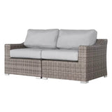 Outdoor Grey Wicker Loveseat With Plush Olefin Cushions - Serenova - Omega Lifestyles