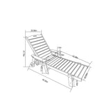 Outdoor HDPE Adjustable 5 - Position Chaise Lounge Chair - Serenova - Omega Lifestyles