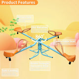 Outdoor Kids Quad-Seat Spinning Stainless Steel Seesaw - Omega Lifestyles